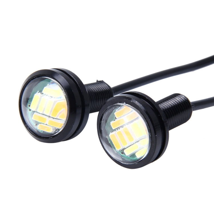 2 PCS 2W Car Auto Eagle Eyes Fog Light Turn Light with 12 SMD-4014 LED Lamps, DC 12V Cable Length: 55cm, SMD-4014, Eagle Eye Light 12V/2W