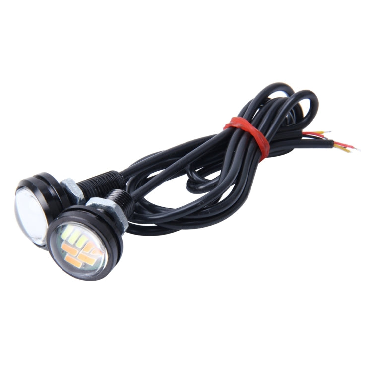 2 PCS 2W Car Auto Eagle Eyes Fog Light Turn Light with 12 SMD-4014 LED Lamps, DC 12V Cable Length: 55cm, SMD-4014, Eagle Eye Light 12V/2W