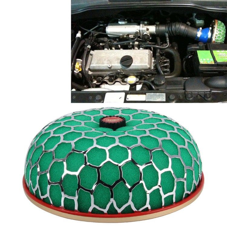 HKS 76mm Round Mushroom Super Power Car Cleaner Air Filter Flow Admission 3-layer Dry Filter Super Stealth Frame High Performance Air Induction Air Flow Filter, 10cm