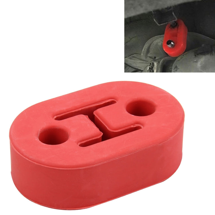 Universal Car Two Holes Adjustable Rubber Mounting Bracket Exhaust Tube Hanging Rubber Tube Car Exhaust Pipe Hanging Shackle Hanging Exhaust Hanging From Ear, 2 Holes (Red)