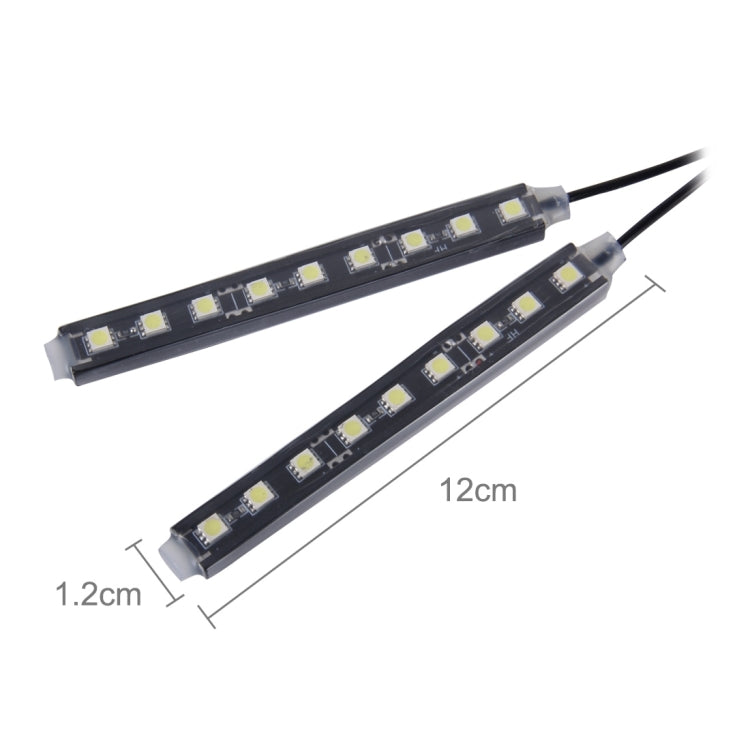 2 in 1 4.5W 18 SMD-5050-LEDs RGB Car Interior Floor Decoration Atmosphere Neon Light Lamp, DC 12V, 2 in 1 4.5W (White Light)