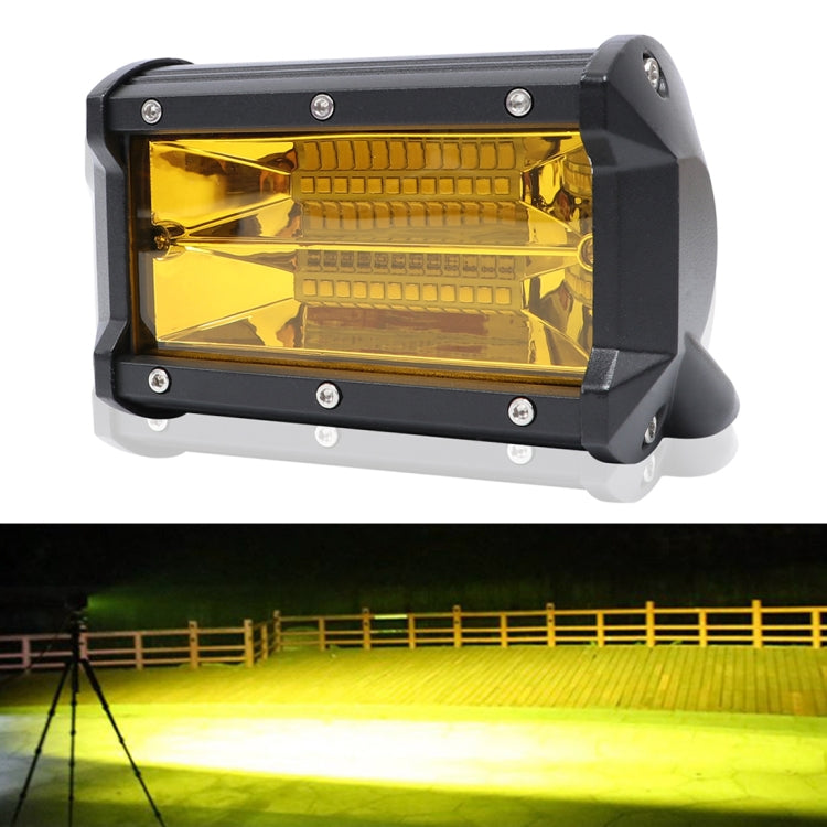 5 inch 18W 24 LED Waterproof IP67 Two Bar Modified Off-road Lights Spotlight Light Car Work Lights, DC 9-48V, Spot/72W/6000K 3000LM, Yellow/18W/3000K 1080LM