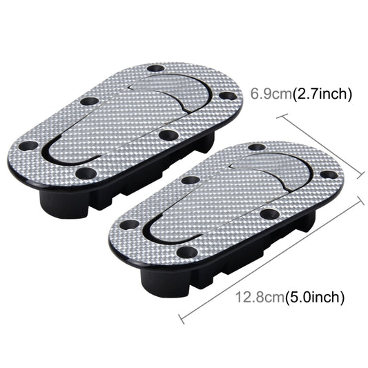 A Pair Car Cover Lock Modified Hood Lock General Racing Car Cover Lock, Carbon Grey, (Black), with Keys(Carbon)