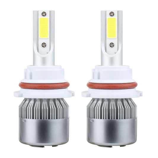 2 PCS 9007 18W 1800 LM 6000K IP68 Casnbus Constant Current Car LED Headlight with 2 COB Lamps, DC 9-36V, 9007