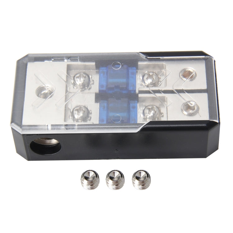 Car Stereo Car Audio Fuse Holder Insurance 60A Car Audio Fuse Holder 1 in 2 Ways Car Auto Fuse Holder Blade Fuse Holder for Car Audio, 1 in 2 Ways