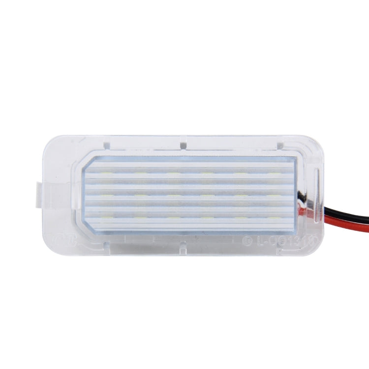2 PCS License Plate Light with 18 SMD-3528 Lamps for Ford,2W 120LM,6000K, DC12V(White Light), For Ford