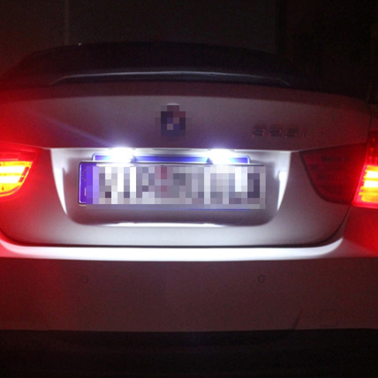 2 PCS License Plate Light with 3 SMD-5050 Lamps for Volvo,2W 120LM,6000K, DC12V(White Light), For Volvo