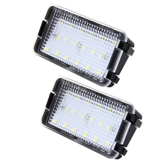 2 PCS LED License Plate Light with 18 SMD-3528 Lamps for Seat,2W 120LM,6000K, DC12V(White Light), For Seat