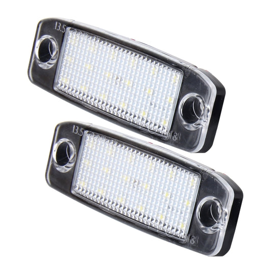 2 PCS LED License Plate Light with 18 SMD-3528 Lamps for Hyundai Sonata,2W 120LM,6000K, DC12V(White Light), For Hyundai Sonata