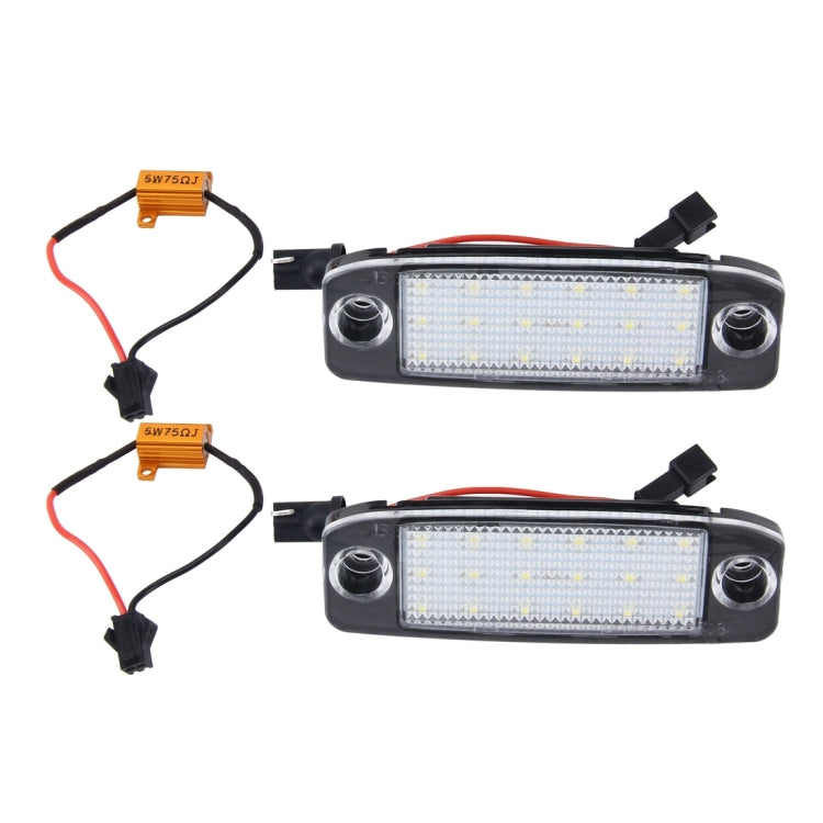 2 PCS LED License Plate Light with 18 SMD-3528 Lamps for Hyundai Sonata,2W 120LM,6000K, DC12V(White Light), For Hyundai Sonata