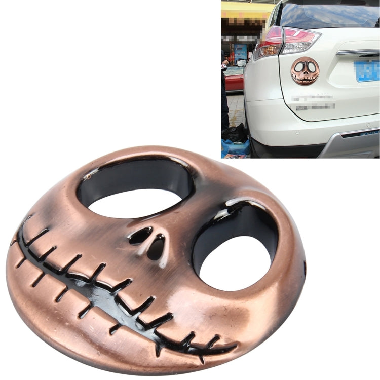 Skull Bone Shape Auto Sticker 3D Metal Fashion Car Stickers, Skull Bone Yellow, Skull Bone2