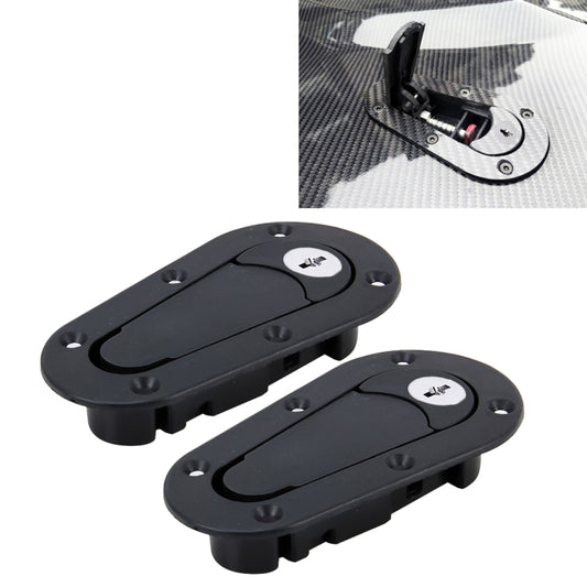 A Pair Car Modified Hood Lock General Racing Car Cover Lock with Keys, with Keys(Black)