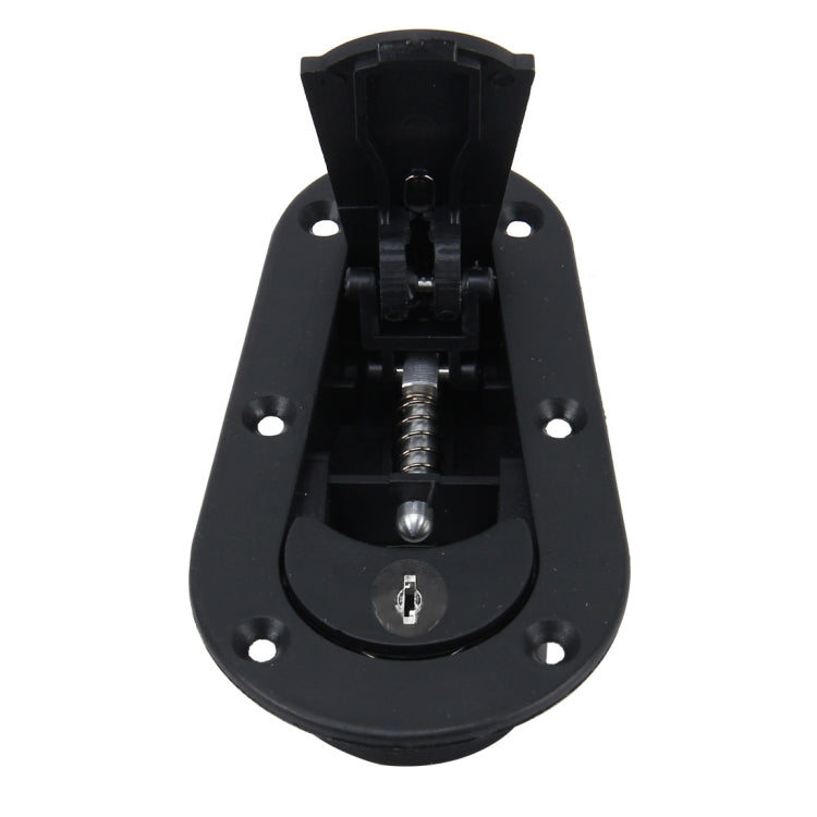 A Pair Car Modified Hood Lock General Racing Car Cover Lock with Keys, with Keys(Black)