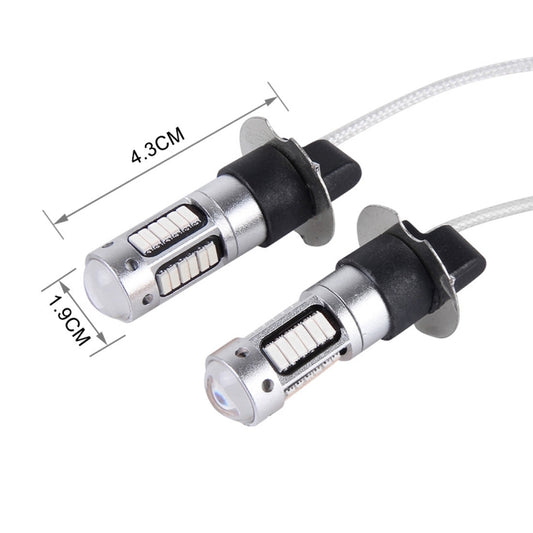 2 Stk. H3 10W 30 SMD-4014 LEDs Nebelscheinwerfer, DC 12V, H3 (blaues Licht), H3 (orangefarbenes Licht), H3 (weißes Licht)