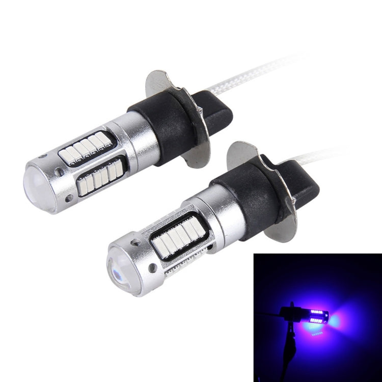2 PCS H3 10W 30 SMD-4014 LEDs Car Fog Light, DC 12V, H3 (Orange Light), H3 (White Light), H3 (Blue Light)