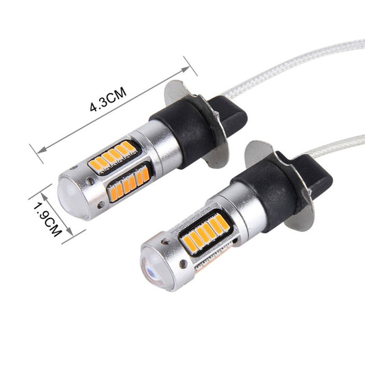 2 PCS H3 10W 30 SMD-4014 LEDs Car Fog Light, DC 12V, H3 (Orange Light), H3 (White Light), H3 (Blue Light)