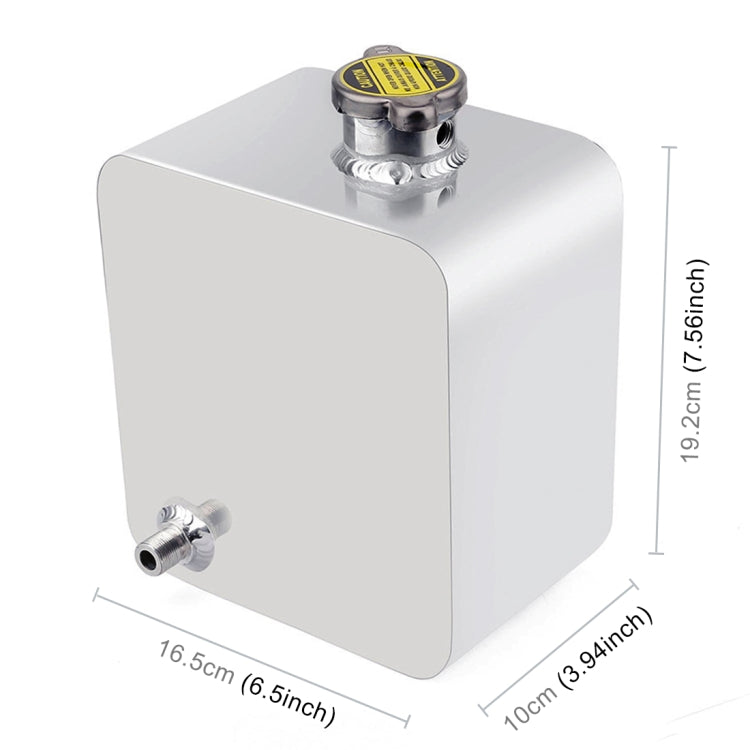 Car Modified Aluminum Alloy Vice Water Tank, 2.5L