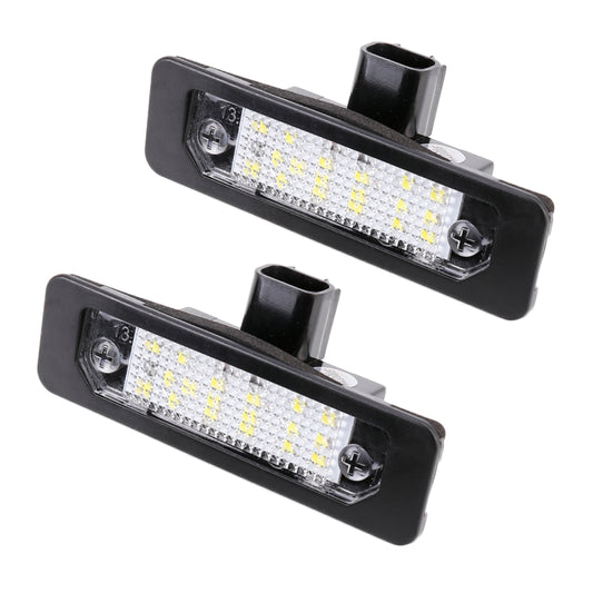 2 PCS DC 12V 3W 150LM 6000K LED License Plate Light 18LEDs SMD-3528 Bulbs Lamps for Ford Mustang 2010-2014, For Ford Mustang 2010-2014