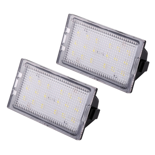 2 PCS DC 12V 3W 150LM 6000K LED License Plate Light 18LEDs SMD-3528 Bulbs Lamps for Land Rover, For Land Rover