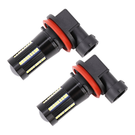 2 PCS H11 / H8 DC9-16V / 8.2W / 6000K / 655LM Car Auto Fog Light 66LEDs SMD-2016 Lamps, H11 / H8