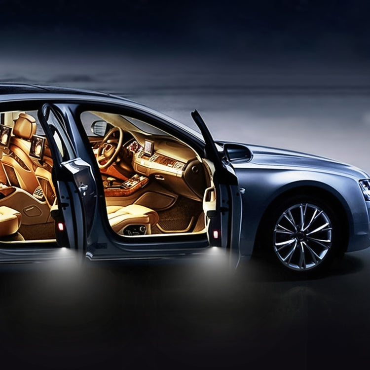 2 PCS LED Car DC 12V 1.5W 6000K 100LM Door Lights 18LEDs SMD-3014 Lamps for BMW F10, For BMW F10