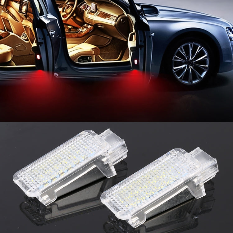 2 PCS LED Car DC 12V 1.5W Door Lights Lamps for Audi / Volkswagen, For Audi / Volkswagen (Blue Light), For Audi / Volkswagen (Red Light), For Audi / Volkswagen (White Light)