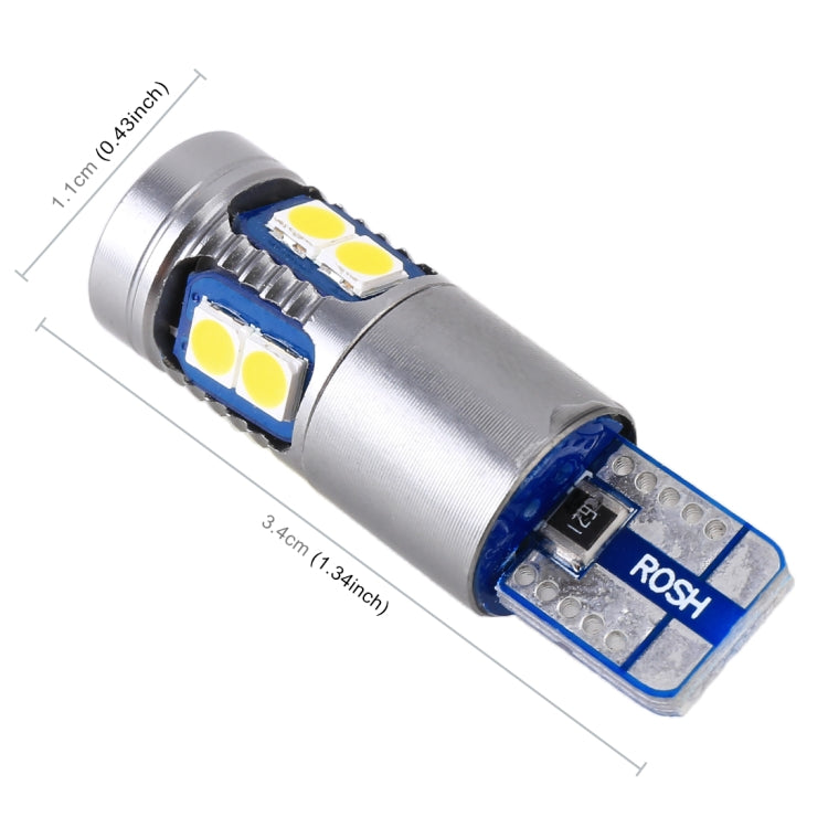 2 PCS T10 / W5W / 168 / 194 DC12V 2.2W 6000K 180LM 9LEDs SMD-3030 Car Clearance Light, with Decoder, 2 PCS DC12V 2.2W 6000K