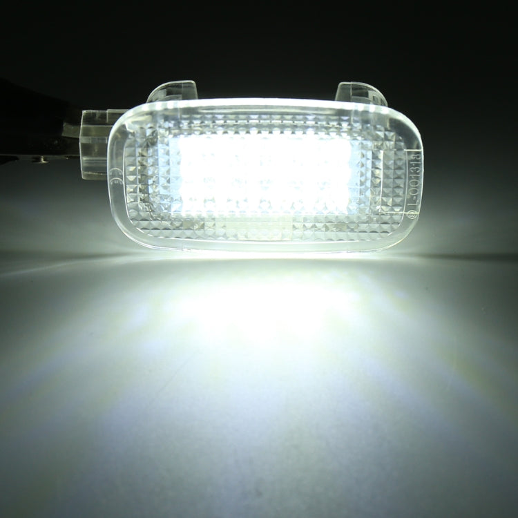 2 PCS LED Car DC 12V 1.5W 6000K 100LM Door Lights Lamps 18LEDs SMD-3528 Lamps for Mercedes Benz, For Mercedes Benz