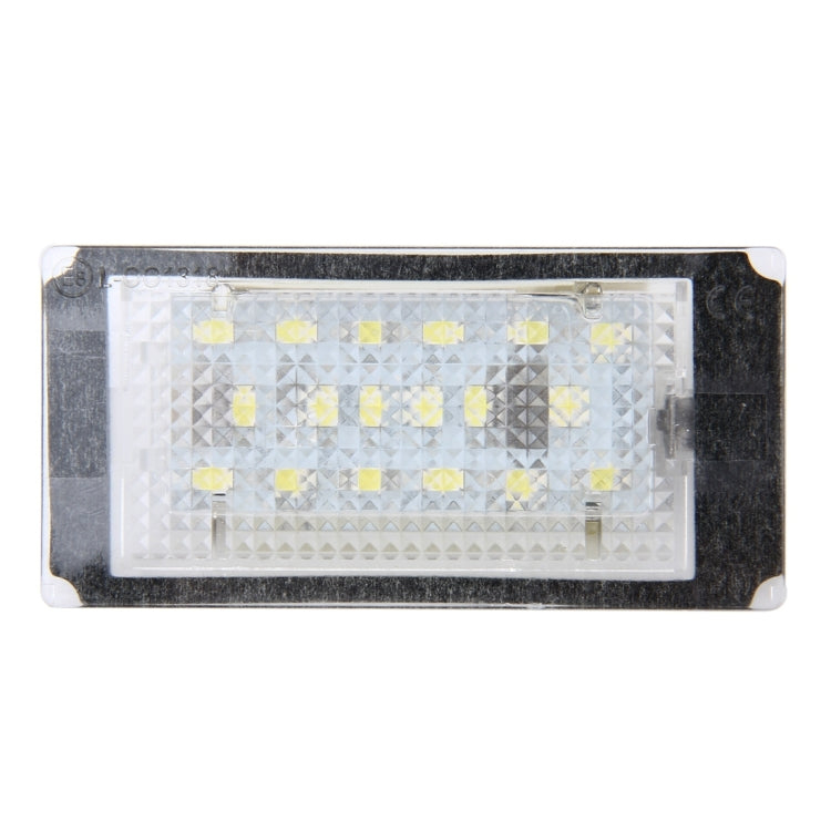 2 PCS License Plate Light with 18 SMD-3528 Lamps for BMW E46 2D M3 1998-2003,2W 120LM,6000K, DC12V (White Light), For BMW E46