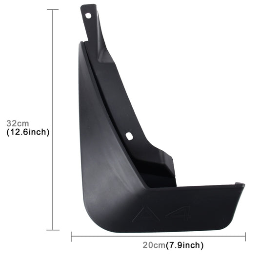 4 PCS Car Auto Semi-Rigid PVC Splash Flaps Mudguards Fender Guard for Audi A4L 2016 Version, For 2016 A4L