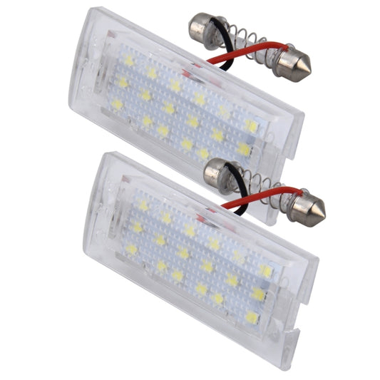 2 PCS License Plate Light with 18 SMD-3528 Lamps for BMW E53(X5),2W 120LM,6000K, DC12V (White Light), For BMW E53