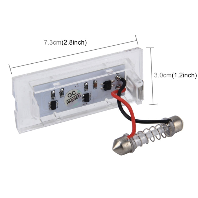 2 PCS License Plate Light with 18 SMD-3528 Lamps for BMW E53(X5),2W 120LM,6000K, DC12V (White Light), For BMW E53