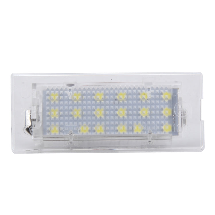 2 PCS License Plate Light with 18 SMD-3528 Lamps for BMW E53(X5),2W 120LM,6000K, DC12V (White Light), For BMW E53