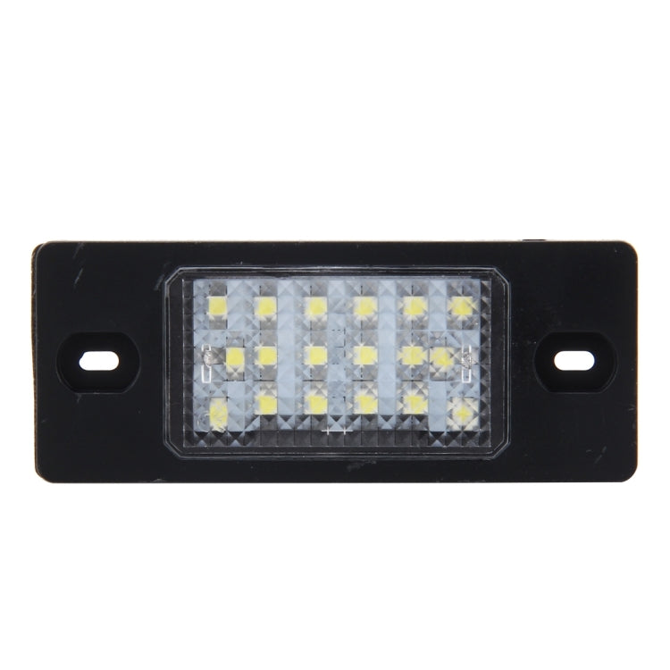 2 PCS License Plate Light with 18 SMD-3528 Lamps for Volkswagen Touareg 2003-2010 ,Prosche Cayenne 2002-2010,2W 120LM, DC12V (White Light), For Volkswagen ,Prosche