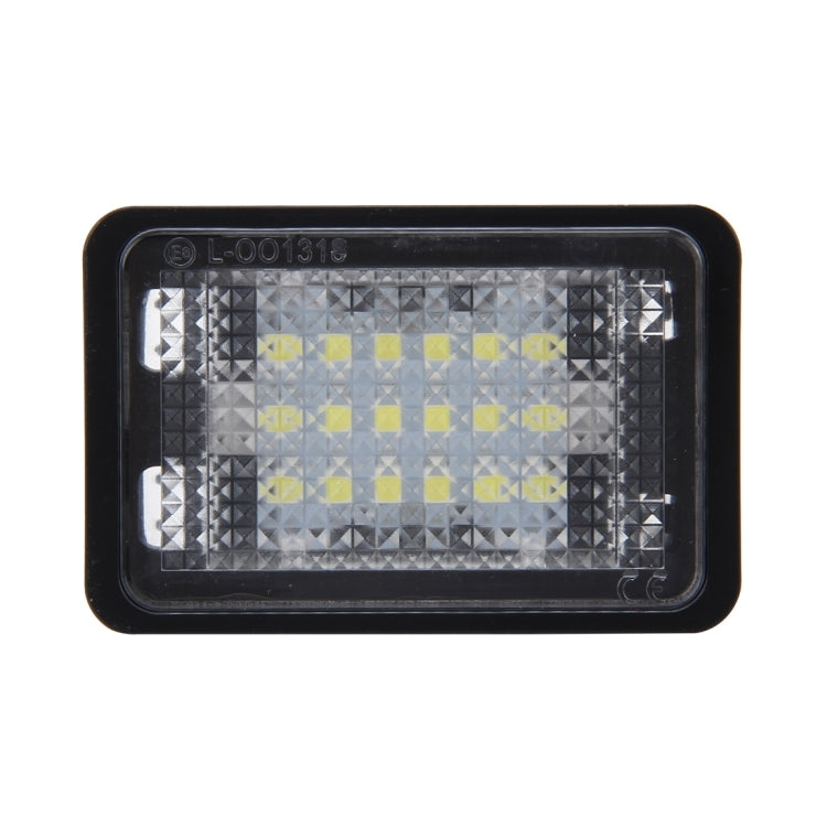 2 PCS License Plate Light with 18 SMD-3528 Lamps for Mercedes-Benz GLK X204 ,2W 120LM, DC12V (White Light), For Benz GLK X204