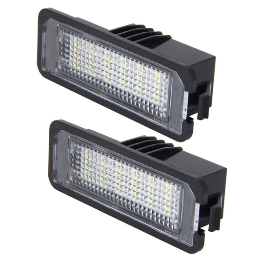 2 PCS License Plate Light with 18 SMD-3528 Lamps for Volkswagen,2W 120LM,6000K, DC12V(White Light), For Volkswagen1