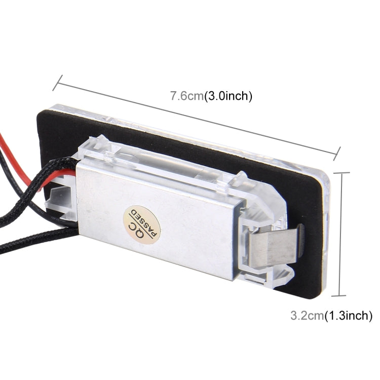 2 PCS License Plate Light with 18 SMD-3528 Lamps for Volkswagen,2W 120LM,6000K, DC12V(White Light), For Volkswagen2