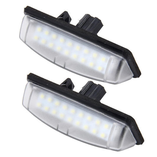 2 PCS License Plate Light with 18 SMD-3528 Lamps for Toyota,2W 120LM,6000K, DC12V(White Light), For Toyota2