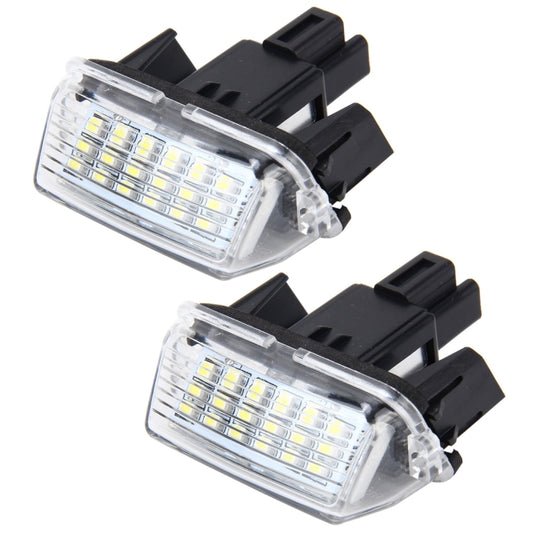 2 PCS License Plate Light with 18 SMD-3528 Lamps for Toyota,2W 120LM,6000K, DC12V(White Light), For Toyota1