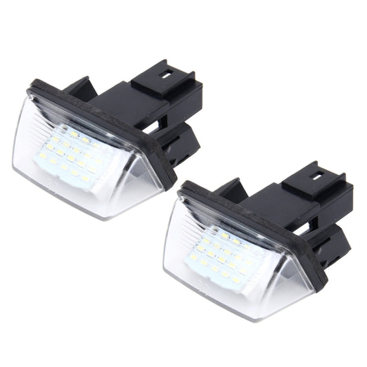 2 PCS License Plate Light with 24 SMD-3528 Lamps for Peugeot Citroen, For Peugeot