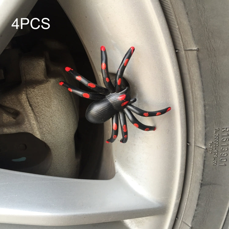 4 PCS Universal Spider Shape Car Motor Bicycle Tire Valve Caps