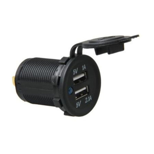 Car Motorcycle ABS Dual Port Charger, 2.1V 2 USB