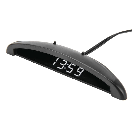 Horloge thermomètre numérique LED 2-en-1 pour voiture