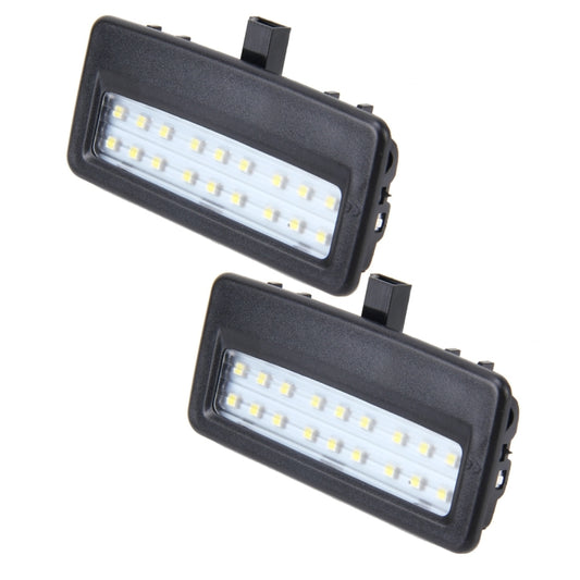 2 PCS White Light Car LED Vanity Mirror Lamp Lights with 18 SMD-3528 Lamps for BMW F10 / F11 / F07 / F01 / F02 / F03 / F04, For BMW F10