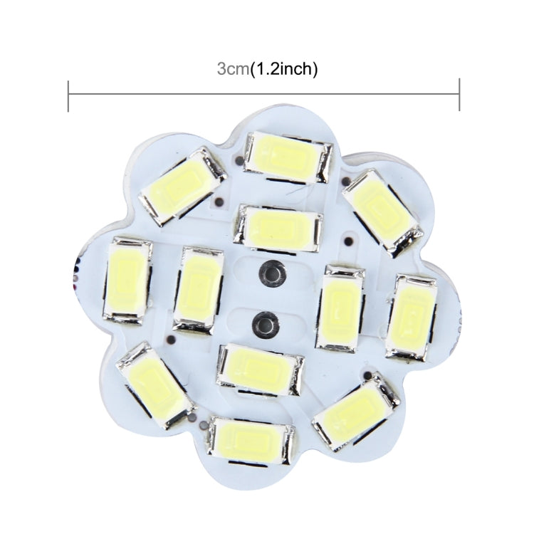 2 PCS 3W 200 LM 6000K Flower Shape Car Auto Interior Doom Reading Light with 12 SMD-5630 LED Lamps Bicuspid and T10 Adapter Cable, DC 12V, Flower Shape Reading Light