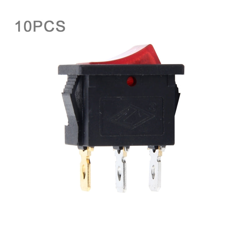 10 PCS Car Auto Universal DIY 3 Pin Boat Cap OFF- ON Push Button, 3 Pin Boat Cap