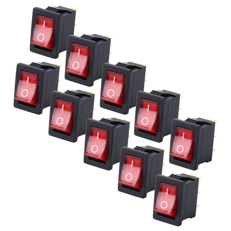 10 PCS Car Auto Universal DIY 3 Pin Boat Cap OFF- ON Push Button, 3 Pin Boat Cap