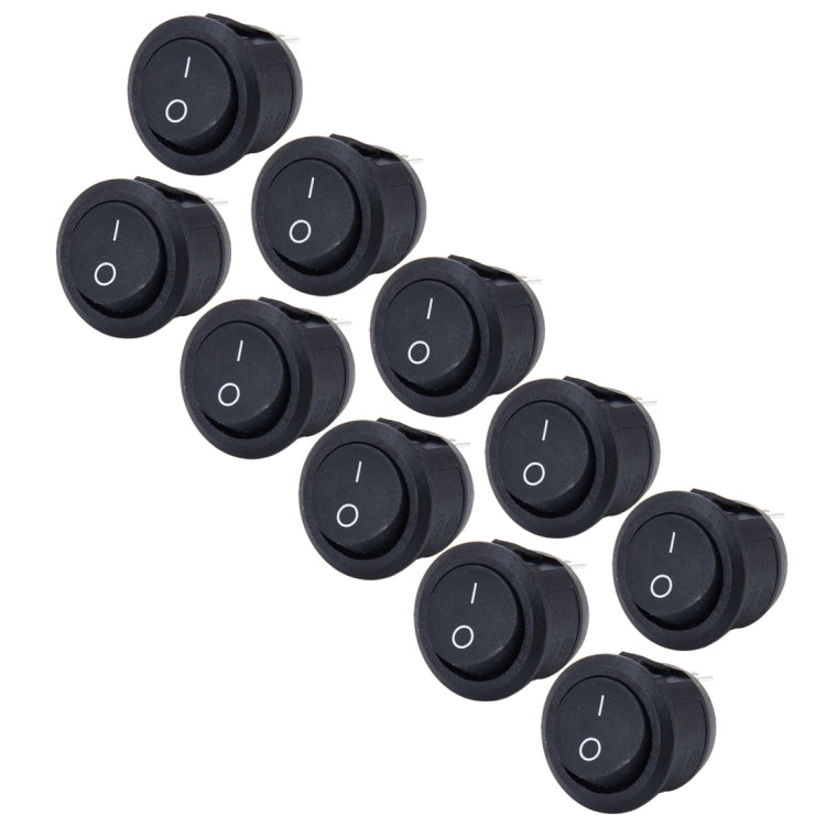 10 PCS Car Auto Universal DIY 3 Pin Round Cap OFF- ON Push Button, 3 Pin