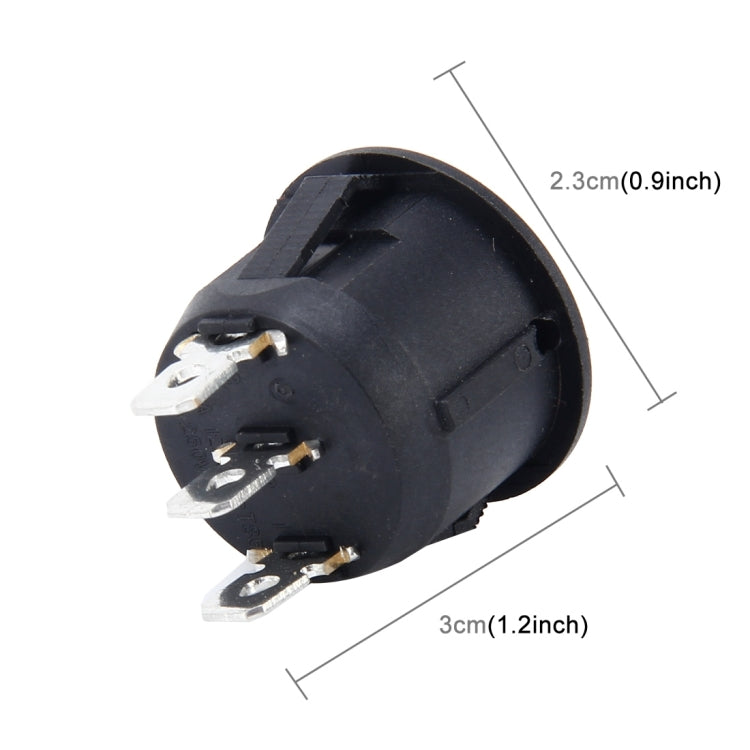 10 PCS Car Auto Universal DIY 3 Pin Round Cap OFF- ON Push Button, 3 Pin