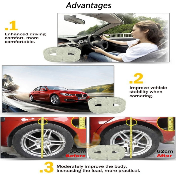 2 PCS Car Auto A Type Shock Absorber Spring Bumper Power Cushion Buffer, Spring Spacing: 47mm, Colloid Height: 80mm, A Type(Spring Spacing: 47mm, Height: 80mm)